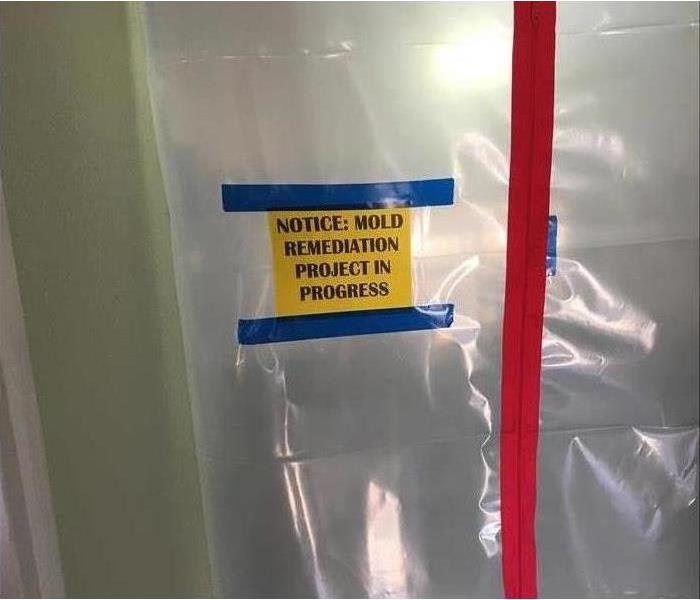 Notice of Mold Remediation Sign